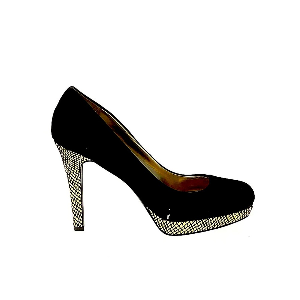 Style & Co. Tarah Suede Black and Gold Pumps. 
Size 6.5
